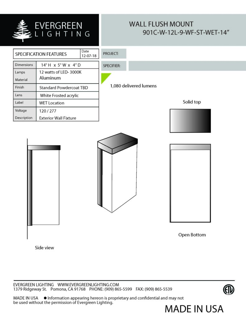 901C-W-12L-9-WF-ST-WET-14 – Evergreen Lighting