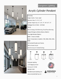 Acrylic Cylinder Pendant